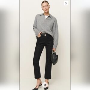 Reformation Cynthia stretch high rise straight jeans in Vana